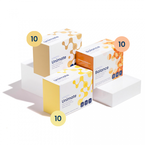 Unicity Feel Great Basic Bundle Offer 3 - Natural Orange Balance 10 Boxes + Natural Lemon 10 Boxes + Lemon Ginger Unimate 10 Boxes