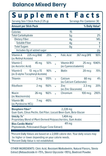 Unicity Mixed Berry Balance - 2 Packs - 60 Sachets