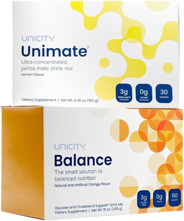 Unicity Feel Great System - Balance 60 Pack and Lemon Unimate